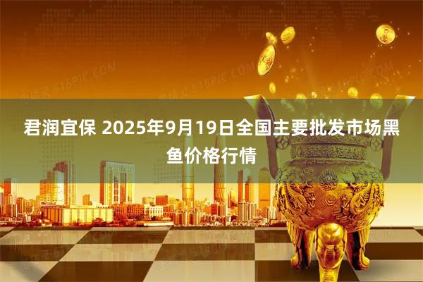 君润宜保 2025年9月19日全国主要批发市场黑鱼价格行情